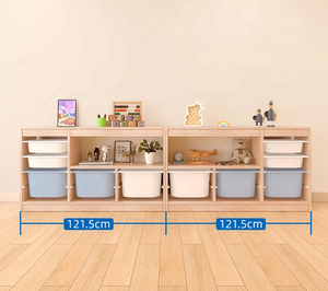 Armoire de rangement de jouets pour enfants salon contre le mur grande capacité étagère bébé livre d'images étagère de rangement armoire à jouets - Product Image 4