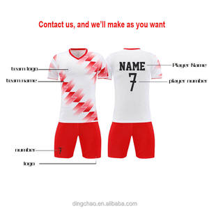 高品质足球球衣数码印花涤纶足球球衣定制空白足球衫和顶级足球队服套装 - Product Image 4