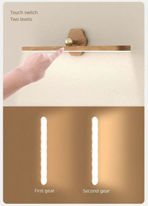 Từ Không Dây Đồ Đạc Hai Cấp Độ Thay Đổi Độ Sáng Điều Khiển Cảm Ứng Vanity Đèn LED Có Thể Sạc Lại Ánh Sáng Ban Đêm Cho Tủ Phòng Ngủ Khách - Product Image 2