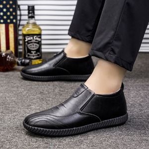 Chaussures d'hiver chaudes pour hommes 2022, en velours et coton, chaussures de costume élégantes, chaussures décontractées en cuir - Product Image 2