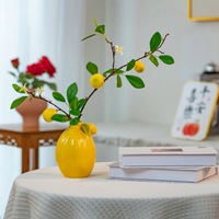 Hete Aanbieding Citroen Takken Levendig Geel Kunstmatige Citroenstelen voor Landelijke Stijl Huis Tafeldecoratie Hoge Simulatie