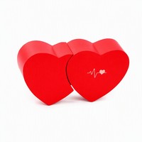 Boîte cadeau en carton ondulé en forme de cœur rose, rouge, noir, blanc, 2 mm, gaufrée, style tiroir, boîte d'amour, boîte de mariage, boîte pour la Saint-Valentin