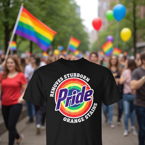 Camiseta del Mes del Orgullo LGBTQ que elimina las manchas naranjas difíciles de quitar, diseño promocional - Product Image 3