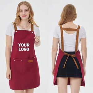 Tabliers de cuisine personnalisés avec logo de marque pour restaurants, cafés, nettoyage, avec poche pour barbier, tablier de chef sur mesure - Product Image 1