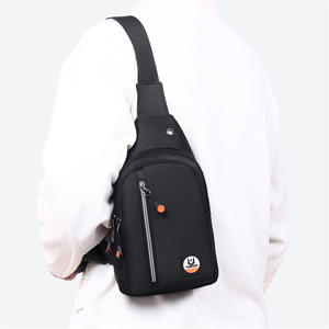 Bolso de Pecho para Hombre Fabison, Tela Oxford Negra, Moderno, Casual, para Uso Diario, Primavera 2025 - Product Image 1