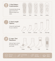 Chaussettes de yoga mi-mollet en coton avec logo personnalisé, respirantes, absorbant les chocs, pour le fitness et le ballet, avec grip, pour femmes, chaussettes de yoga et de Pilates courtes