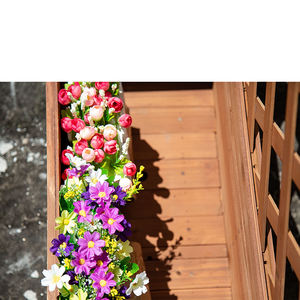 Support de fleurs en <span class=keywords><strong>bois</strong></span>, bac à fleurs pour la plantation de fruits et légumes en plein air, boîte en <span class=keywords><strong>bois</strong></span> en fer maillé et pot en <span class=keywords><strong>bois</strong></span> - Product Image 6