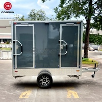 Remorque de toilettes mobiles personnalisée Cogsun avec installation rapide et fonctionnalités fiables Remorque de toilettes portables avec salle de douche