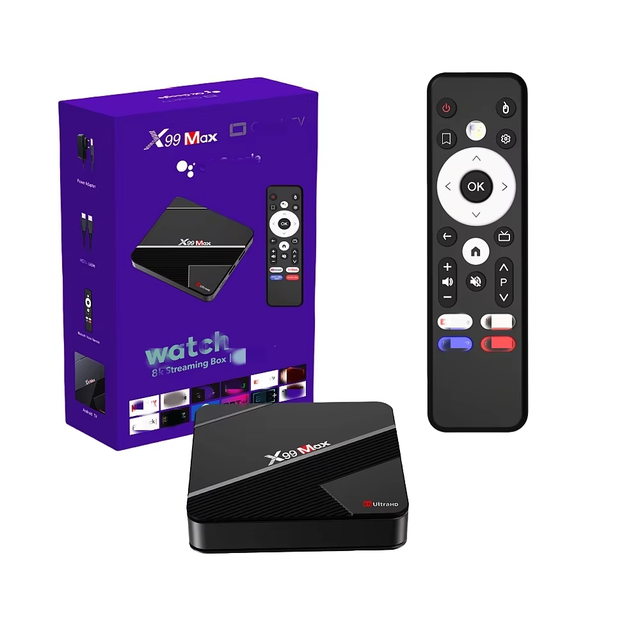 Android 14 X99 MAX TV Box 4K Quad Core 2GB 16GB Smart Media Player Dual-Band WiFi 4K*2K UHD Set-Top Box