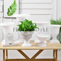 Pot bunga hijau Mini Resin Diameter besar untuk pot bunga hidroponik ukuran besar kreatif taman untuk pot bunga plastik sukulen tinggi