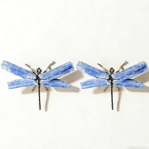 Wholesale High Quality Hand-Carved Natural Blue Kyanite Dragonfly <b>Crystal</b> <b>Ornament</b> for Home Decoration Holiday Gifts Healing - Product Image 4
