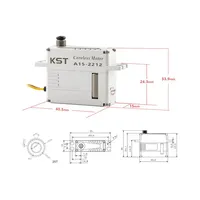 Moteur CC sans noyau KST A15-2212 en acier trempé au bronze phosphoreux haute pression pour avion RC, 25Kgf.cm 0.11s, standard planeur