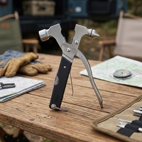 Marteau à griffes multifonctionnel 12-en-1 |   Outil de survie en acier inoxydable avec brise-vitre pour voiture, outil d'urgence