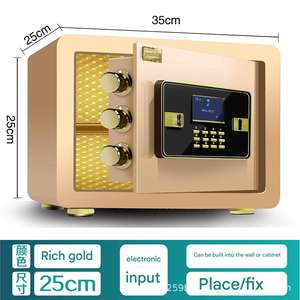 उच्च प्रदर्शन इलेक्ट्रॉनिक डिजिटल फिंगरप्रिंट लॉक बहु-रंग सुरक्षित जमा बॉक्स कस्टम लोगो समर्थन कोल्ड रोल्ड स्टील - Product Image 6