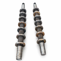 Arbre de mélange pour bétonnière Barrel King |   Pièce de rechange résistante à l'usure pour collier 7/8 à double arbre avec extrémité à accouplement cannelé