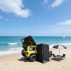 Tente de douche pliable portable Jerilo-A pour <span class=keywords><strong>camping</strong></span>, auvent latéral de voiture, tente de toilette et de bain avec lumière USB intégrée - Product Image 5