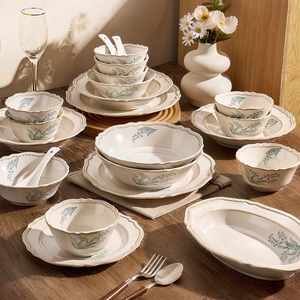 Custom High Quality Ceramic Porcelain Stoneware Dinnerware <b>Set</b> Europe/North America Style Dishwasher Safe Creative Aesthetic - Product Image 3