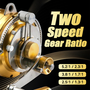 Carrete <span class=keywords><strong>de</strong></span> pesca <span class=keywords><strong>de</strong></span> 20W y 30W, 2 velocidades, agua salada, 5,2: 1/2, 3:1, Metal, aluminio, carrete redondo <span class=keywords><strong>de</strong></span> alta velocidad, carrete <span class=keywords><strong>de</strong></span> curricán <span class=keywords><strong>de</strong></span> juego grande para pesca en el <span class=keywords><strong>mar</strong></span> - Product Image 5