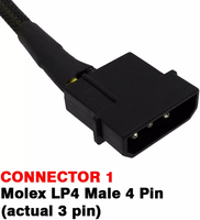 Cable adaptador de extensión Molex IDE de 4 pines macho a hembra de fábrica OEM, 12 pulgadas, con revestimiento de PVC, certificado RoHS, en stock