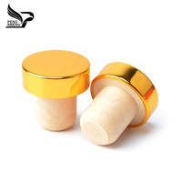 Tapón personalizado al por mayor, proveedor de fábrica, en forma de tapa superior T, tapón de corcho sintético de aluminio, botellas de vino, botellas de aceite de oliva