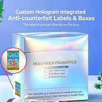 Boîte de compléments nutritionnels holographiques personnalisées haut de gamme avec vérification par code QR et revêtement UV sélectif pour produits de santé OEM Direct