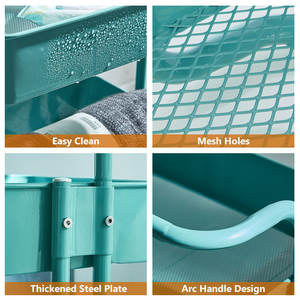 Mand Rollende Custom Food Wheels 360 Roterende Keuken Utility <span class=keywords><strong>Trolley</strong></span> 3 Lagen Lagen Opslag Metalen Eilanden Mobiele Keuken Kar - Product Image 5