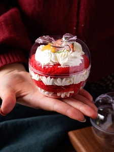 Cajas Transparentes Portátiles y Cajas de Plástico Aptas <span class=keywords><strong>para</strong></span> Guardar Cupcakes Navideños, Tiramisú, <span class=keywords><strong>Dulces</strong></span> y Galletas <span class=keywords><strong>con</strong></span> Tapa - Product Image 1