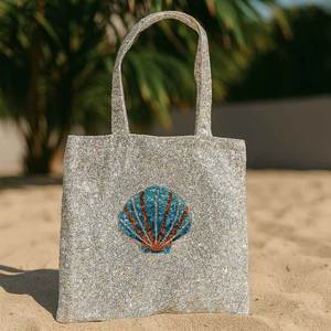 Structured Open Closure Tote <b>Bag</b> with <b>Side</b> Clam Patch - Product Image 1