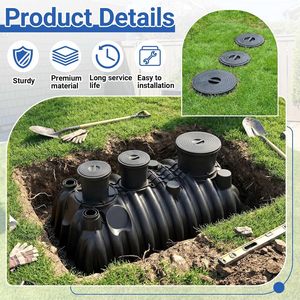 Tanque Séptico Grande de PE de 1500L con Biofiltro y Sistema de Infiltración Polibiotecnológico Sellado, 1 Año de Garantía, Uso Doméstico - Product Image 3