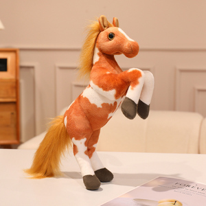 Nuovo Peluche Sunrise Super Morbido Zebra <span class=keywords><strong>Bianco</strong></span> Cavallo Dorato Piccolo, Imbottito in Cotone PP, Ricamato, Simulazione Antistress - Product Image 2