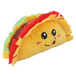 Juguete Masticable Ecológico para Perros, Suave, con Forma de Taco, de la Serie Comida, Juguete de Peluche para Mascotas con Sonido, Duradero e Interactivo - Product Image 5