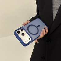 Funda Magnética Premium Mate con Acabado de Lujo en Contraste de Color para iPhone 17 Air 18 16 13 12 11 Pro Max 14 15 Plus