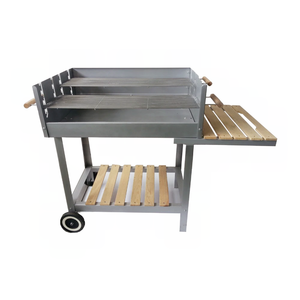 Gril de barbecue en acier Arge Mobile Grill à charbon de bois <span class=keywords><strong>pour</strong></span> 10 personnes, Gril extérieur <span class=keywords><strong>pour</strong></span> jardin balcon <span class=keywords><strong>terrasse</strong></span> camping - Product Image 4