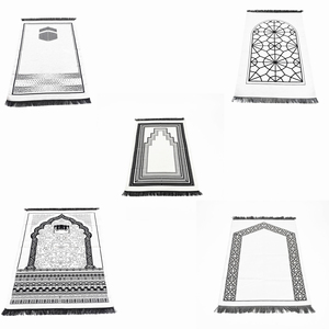 Tapis de prière islamique blanc en polyester, lavable, doux et léger, idéal pour la maison et le camping – Vente en gros directe usine à prix abordable - Product Image 6