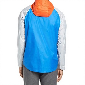 Chaqueta Cortavientos para Hombre con Bloques de Color, Estilo Deportivo, Naranja, Azul, Gris, Recubrimiento de PU, Ropa de Invierno, Logotipo Frontal, Transpirable - Product Image 4