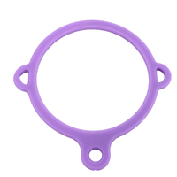 Anneau de sécurité de couleur personnalisée pour bouteilles d'eau à large ouverture Accessoire de camping avec trois trous en plastique durable