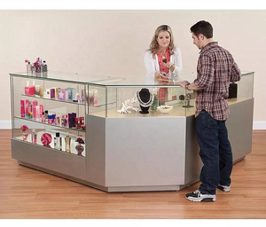 ตู้โชว์ร้านค้าระดับมืออาชีพตู้โชว์เครื่องประดับน้ำหอมตู้โชว์แก้ว LED เคาน์เตอร์ขายปลีก - Product Image 2