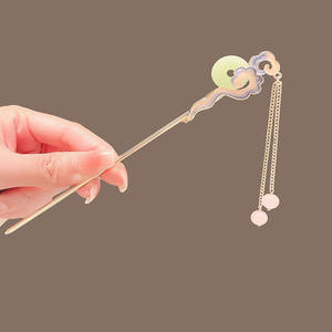 Nuevas Horquillas para el Cabello <span class=keywords><strong>de</strong></span> Estilo Chino con Diseño <span class=keywords><strong>de</strong></span> Xiangyun <span class=keywords><strong>Ping</strong></span> An, Adorno Metálico con Borla, Horquilla Antigua para Hanfu, Accesorio para el Cabello para Niñas - Product Image 6