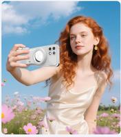 Poignée d'obturateur magnétique Fun Shot de style appareil photo reflex numérique pour iPhone et Android compatible MagSafe avec bouton d'obturateur sans fil détachable