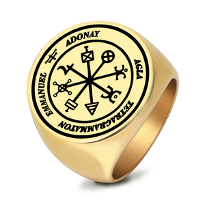 แหวนสแตนเลส R135 รักษาสุขภาพ หลีกเลี่ยงโรคภัย ADONAY AGLA TETRAGRAMMATON <span class=keywords><strong>EMMANUEL</strong></span> เครื่องราง แหวนเครื่องประดับ - Product Image 1