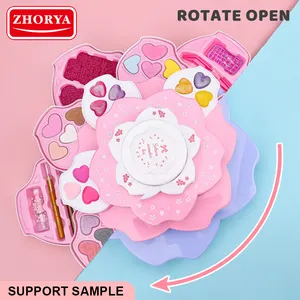 Zhorya New Design Mode Mädchen Schönheit Mädchen Make-up Kind Rollenspiel Make-up Kit Make-up Box Spielzeug Set Blume Kosmetik Set