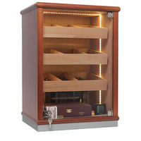 Humidor à cigares en bois de luxe fait main sur mesure, vitrine de rangement à 3 plateaux, haute qualité, avec écran LED et finition peinte