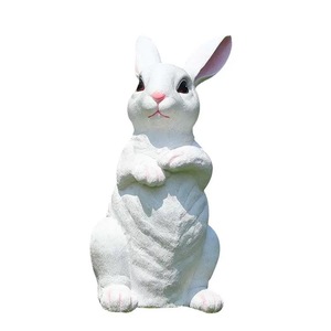 Scultura in Resina Famiglia Coniglio Madre e Cuccioli, Statua <span class=keywords><strong>da</strong></span> <span class=keywords><strong>Giardino</strong></span> per Esterni, Tema Genitore-Figlio, Forma Animale a Grandezza Naturale, Resistente alle Intemperie - Product Image 1