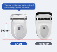 DZOZO Bidet intelligent entièrement automatique à commande mains libres, siège chauffant, télécommande, soins de santé, design à jupe, silencieux