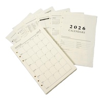Carnet personnalisé en gros A5/A6/B6 à 6 anneaux, 120 pages, couverture rigide en cuir blanc écologique, avec recharges de papier à feuilles mobiles pour budget