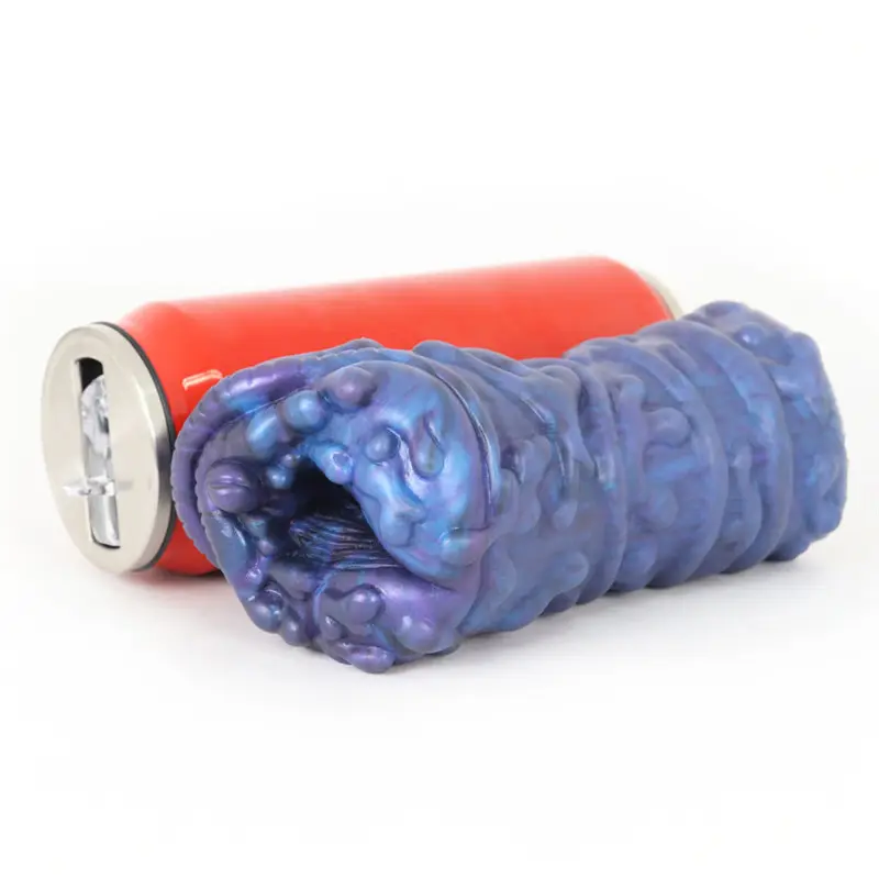 Venta al por mayor de alta calidad de silicona suave Color azul vaginal hombres masturbador maschile Copa fantasía monstruo stroker juguetes sexuales para hombre