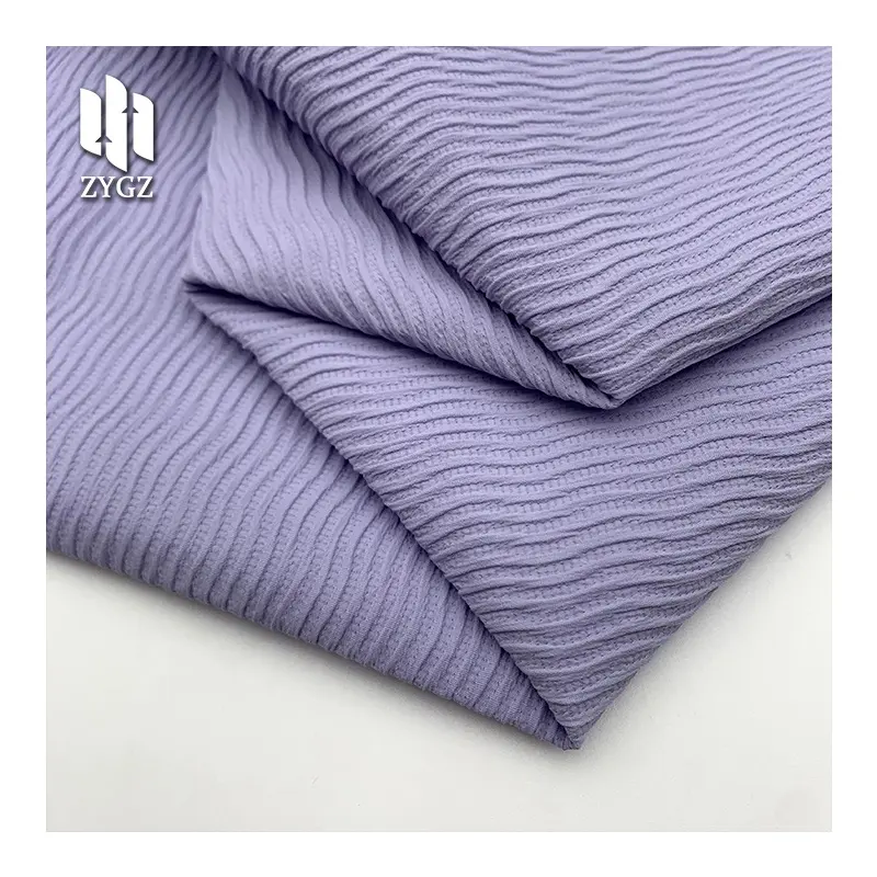 Vente en gros de nouveau design de haute qualité 100% polyester tissu à rayures ondulées pour vêtements de mode chemises robe