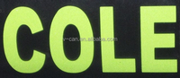 Vinilo Reflectante Fluorescente Amarillo Lima PES para Corte de Logotipos, Rollo de Vinilo Termotransferible para Logotipos en Camisetas