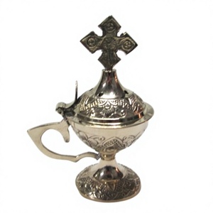 Regalos Cristianos Religiosos, Decoración y Ideas de Regalo para Bodas y Navidad, Quemador de Incienso de Latón con Diseños Personalizables Grabados - Product Image 1