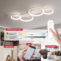 Plafonnier LED intelligent en aluminium pour restaurant et salon, télécommandé, design créatif, best-seller